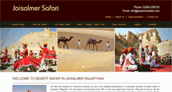 Desktop Screenshot of jaisalmersafari.com